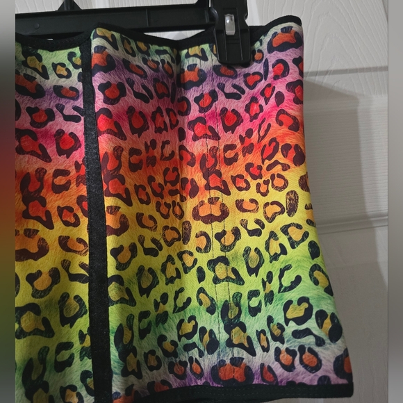 NWT Premadonna Ann Chery Rainbow Leopard Print Waist Trainer/Corset - Picture 9 of 11
